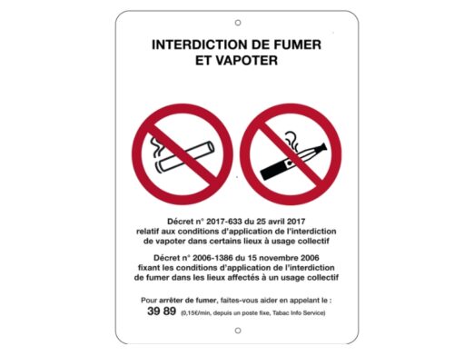 PANNEAU INTERDICTION DE FUMER