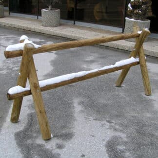 Râtelier à ski en bois, pour les espaces extérieurs