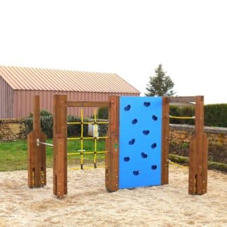 Jeu à grimper - cadre sportif en bois pour enfants pour aménagement extérieur dans les espaces publics