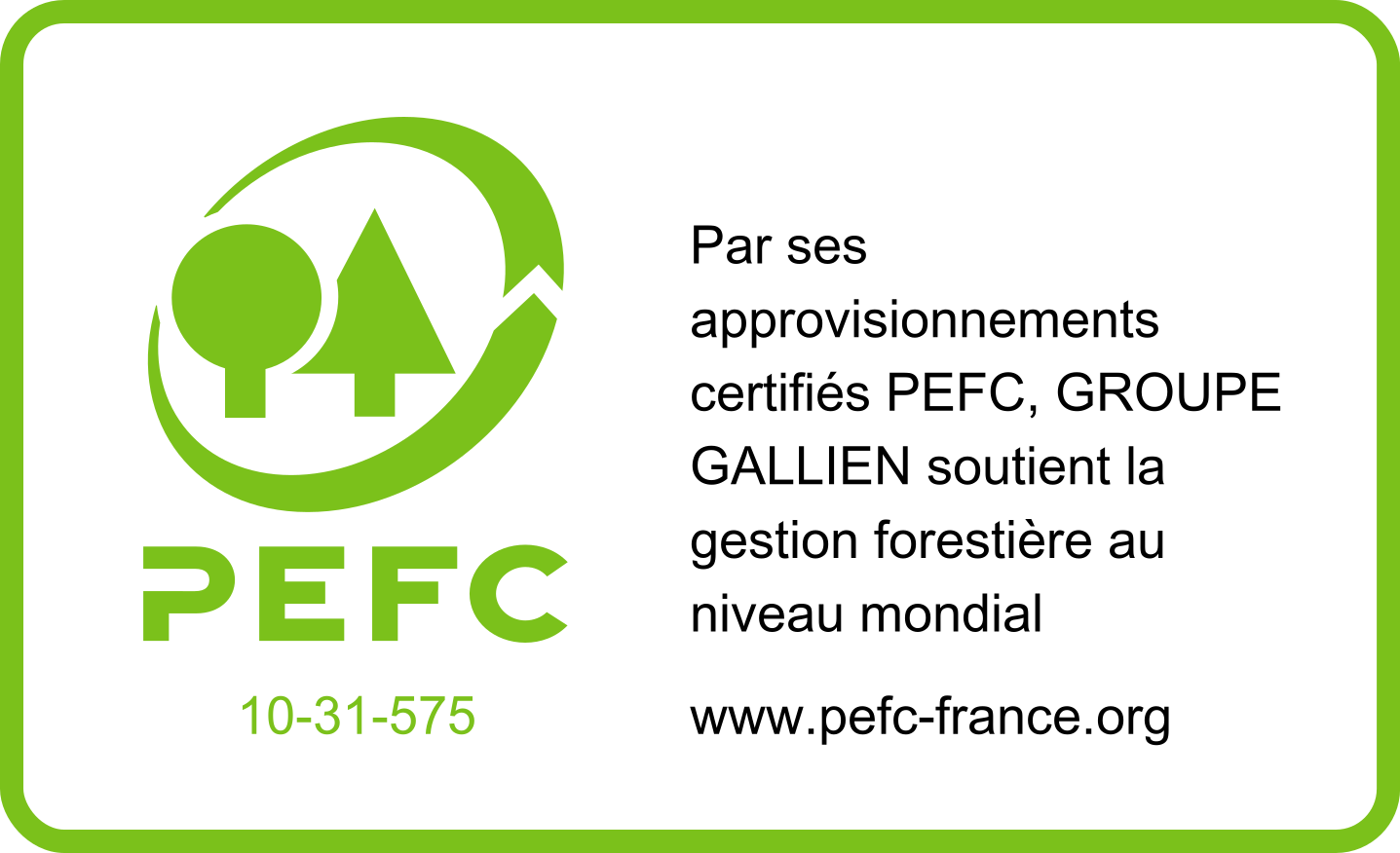 pefc label pefc10 31 575 logo pefc groupe gallien paysage Rondino