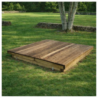 Bac à sable en bois pour aire de jeux et aménagement extérieur des espaces publics